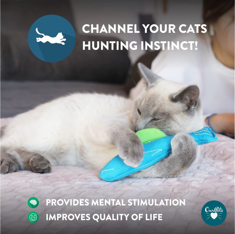 Our Pets 100-Percent North American Catnip Filled Fish Cat Toy (Interactive Cat Chew Toy), Annette (1050011546) - Image 5
